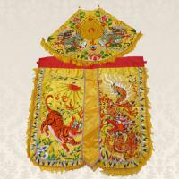 平繡八卦兜圍及龍虎甲裙-黃